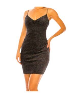 B Darlin Velvet Metallic Bodycon Dress (Jr Size)